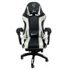Állítható játékszék eko bőr fekete fehér FG02