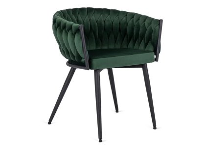 Scaun de masă verde velur Empoli