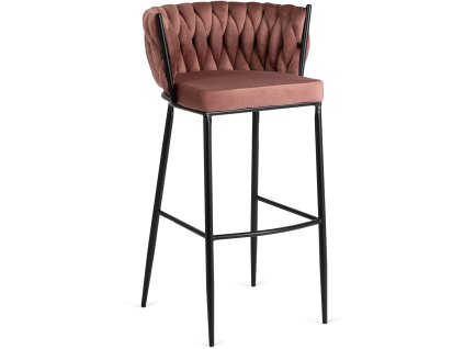 scaun de bar bej cu picioare negre