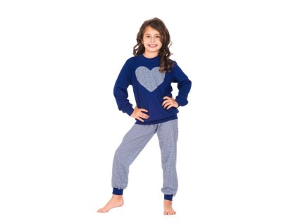 Pijama pentru copii cu inimă albastră