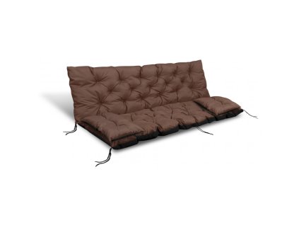 poduszka ogrodowa 100x60x50 cm 2 poduszki na lawke hustawke wodoodporna brazowa