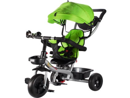 tricicletă pentru copii cu acoperiș verde