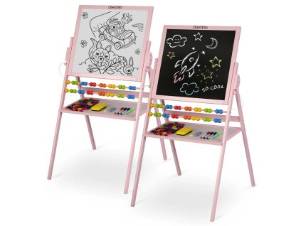 tabla pentru copii 2 în 1 roz
