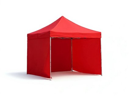 Cort tip foarfecă din aluminiu HEX40L 3 × 3 m roșu