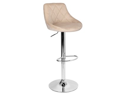 Scaun de bar catifea bej Cydro crom