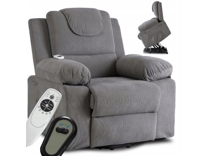 Fotoliu de masaj Manchester Fenix gri prezentare