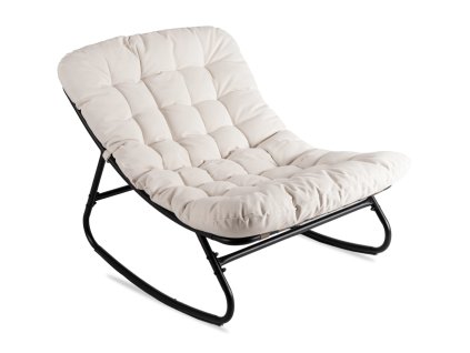 Fotoliu balansoar Aurora țesătură bej prezentare