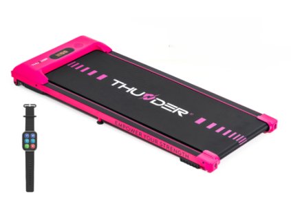 Prezentare a benzii de alergare Thuner Idea în culoarea roz