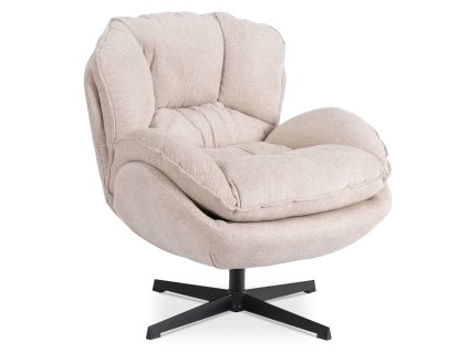Prezentare fotoliu rotativ Rosa crem