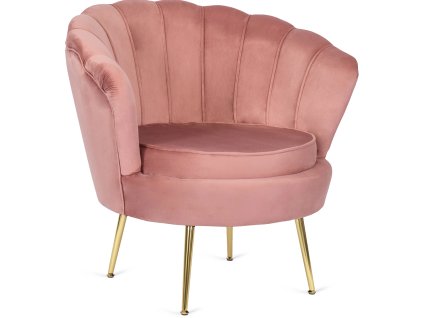 Fotoliu Angel velur roz
