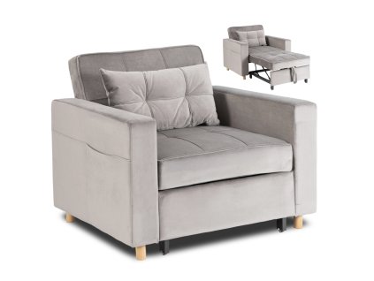 Fotoliu extensibil Solor gri