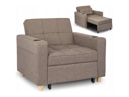 Prezentare fotoliu Solor țesătură bej