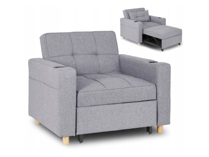 Prezentare fotoliu Solor țesătură gri