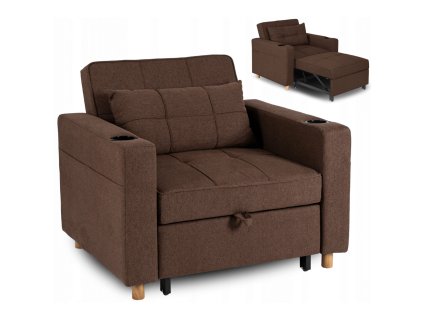 Prezentare fotoliu Solor țesătură maro