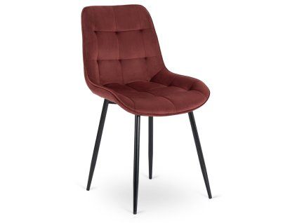 Scaun de bucătărie Chris velur bordo