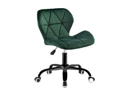 scaun pivotant verde cu bază neagră