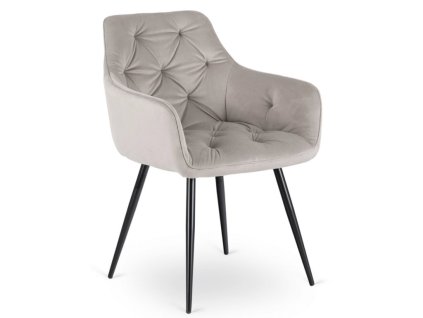 Exemplu de scaun de sufragerie gri Modesto