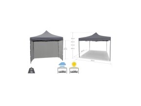 CORT PAVILION PROFI 2X2 M NEGRU