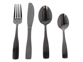 SET DE TACIMURI INOX PENTRU 6 PERSOANE - NEGRU