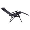 ȘEZLONG DE GRĂDINĂ ORION ZERO GRAVITY - NEGRU