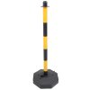 Stălp pentru lanț octagonal galben negru