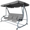 Leagăn de grădină gri cu funcție de culcare
