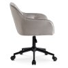 Scaun rotativ gri din catifea Konor