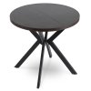 Masă rotundă extensibilă 80 - 160 cm negru Dorian