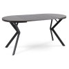 Masă rotundă extensibilă 80 - 160 cm negru Dorian
