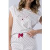 pijama pentru femei cu inimioare și fundiță