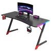 masă de gaming cu iluminare RGB negru 140 cm BG01
