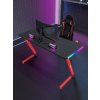 masă de gaming cu iluminare RGB roșu 140 cm BG01