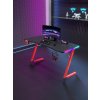 masă de gaming cu iluminare RGB roșu 140 cm BG01