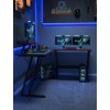 Prezentare masă de gaming colț neagră BG02