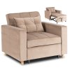 Fotoliu extensibil Solor velur bej