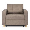 Prezentare fotoliu Solor țesătură bej din față