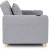 Prezentare fotoliu Solor țesătură gri  lateral