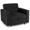 Prezentare fotoliu Solor țesătură negru față