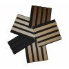 Panou lamelar de perete 255 x 46 cm negru