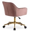 Prezentare scaun de birou Konor roz din lateral