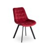 Scaun de sufragerie Rick, velur, roșu