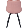 Scaun de bucătărie roz velur Rick spate