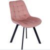 Scaun de bucătărie roz velur Rick