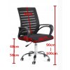 Fotel biurowy obrotowy ergonomiczny mikrosiatka Wysokosc mebla 96 cm