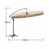 UMBRELĂ DE SOARE PENTRU GRĂDINĂ 350 CM BEJ
