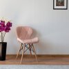KRZESLO TAPICEROWANE SKANDYNAWSKIE PIKOWANE ROZOWE Szerokosc siedziska 47 cm