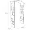 Pergola de gradina dimensiune 114 x 45 x 208 cm