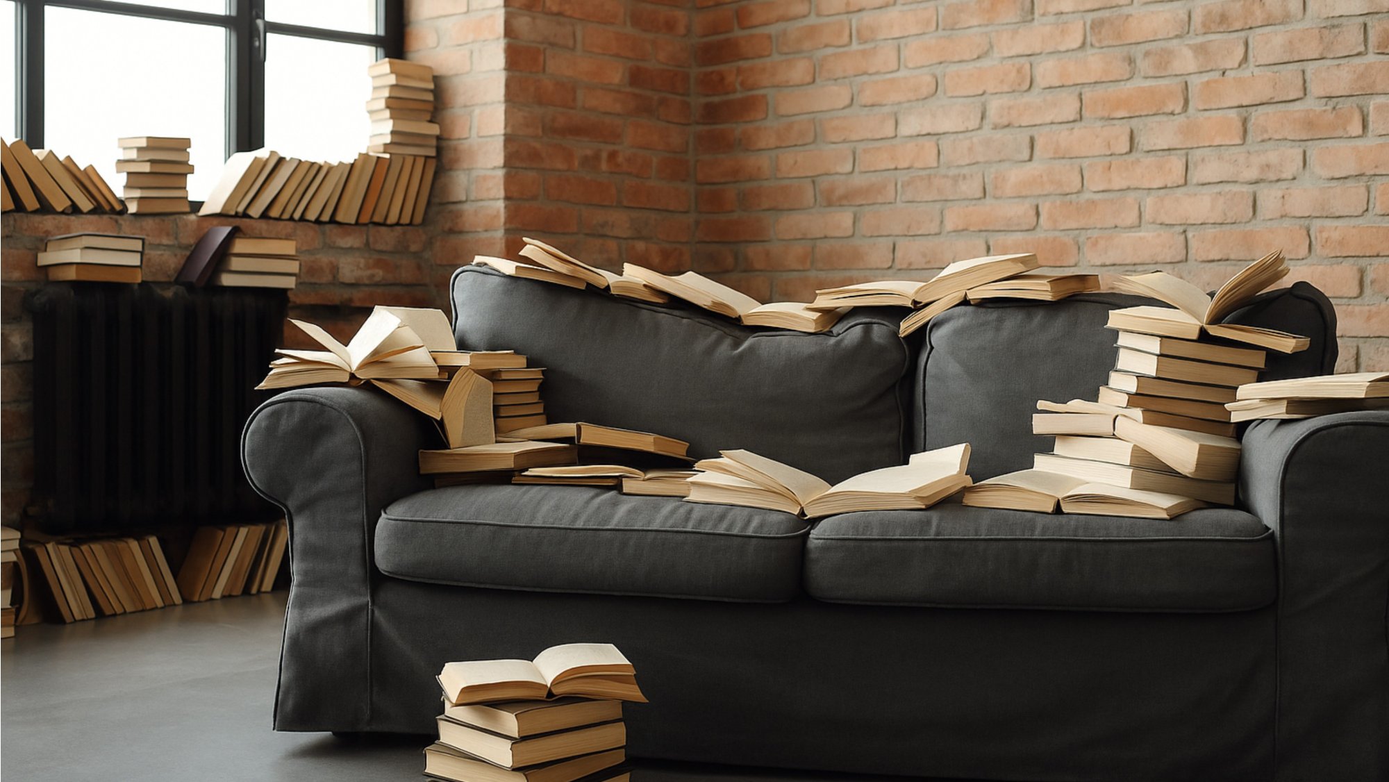 Družina Jaks in njihova čarobna dnevna soba, polna knjig