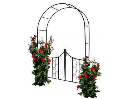 Vrtna pergola z vrati 138x40x240 cm
