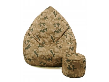 Sedežna vreča s stolčkom military blago